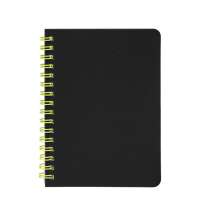 Блокнот на двойной пружине HELIX MINI, 105 х 150  мм, черный с желтым, блок в клеткуБлокнот HELIX MINI