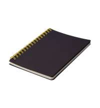 Блокнот на двойной пружине HELIX MINI, 105 х 150  мм, черный с желтым, блок в клеткуБлокнот HELIX MINI