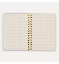 Блокнот на двойной пружине HELIX MINI, 105 х 150  мм, черный с желтым, блок в клеткуБлокнот HELIX MINI