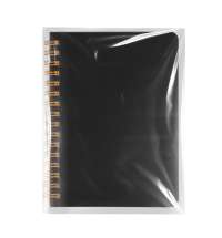 Блокнот на двойной пружине HELIX MINI, 105 х 150  мм, черный с оранжевым, блок в клетку