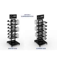 Стойка напольная_ATLANTIS BLACK RETAIL DOUBLE SIDE DISPLAY