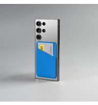 Чехол для карты на телефон Simply, самоклеящийся 65 х 97 мм, голубой, PU