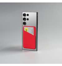 Чехол для карты на телефон Simply, самоклеящийся 65 х 97 мм, красный, PU