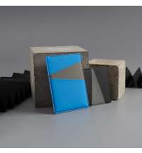 Чехол для карт Simply с тремя косыми карманами, голубой/серый, PU