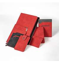 Чехол для автодокументов Luma, черный/красный