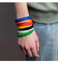 Браслет силиконовый FEST; 20 x 1,2 x 0,2 см; красный; силикон