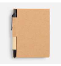 Мини-блокнот Eco Light с ручкой с черными элементами, ver.2