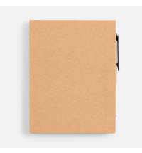 Мини-блокнот Eco Light с ручкой с черными элементами, ver.2