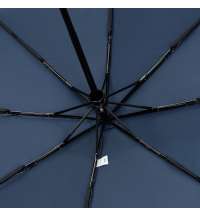 Зонт складной Classic, темно-синий с темной ручкой