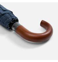 Зонт складной Classic, темно-синий с темной ручкой