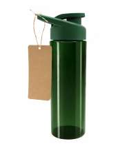 Пластиковая бутылка Ronny To Go с биркой, тёмно-зелёная