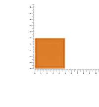 Лейбл из ПВХ Dzeta, L, оранжевый