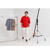 Футболка оверсайз унисекс Kosmos 2.0, красная (алая)