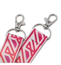 Ланъярд полноцветный Эл с двумя карабинами, 25 мм