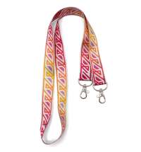 Ланъярд полноцветный Эл с двумя карабинами, 25 мм