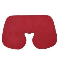 Подушка  надувная дорожная WAY в футляре; красный; 43,5х27,5 см; твил