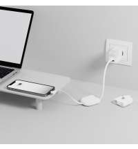 Кабель Xoopar ICE-R с ретрактором 2 в 1, разъёмы USB-C и Lightning, 60 Вт