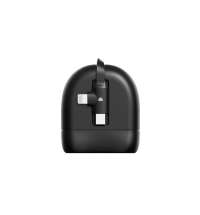 Кабель Xoopar ICE-R с ретрактором 2 в 1, разъёмы USB-C и Lightning, 60 Вт