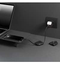 Кабель Xoopar ICE-R с ретрактором 2 в 1, разъёмы USB-C и Lightning, 60 Вт