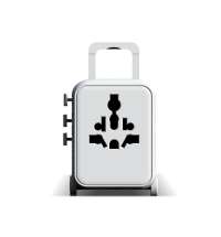 Универсальный адаптер Xoopar Luggie со встроенными вилками типов EU, UK, US и AUS