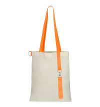Сумка для покупок White GLOW 325 г/м&sup2; с ремувкой, оранжевая/оранжевая