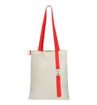 Сумка для покупок White GLOW 325 г/м&sup2; с ремувкой, красная/красная