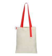 Сумка для покупок White GLOW 325 г/м&sup2; с ремувкой, красная/красная