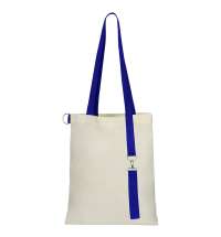 Сумка для покупок White GLOW 325 г/м&sup2; с ремувкой, синяя/синяя