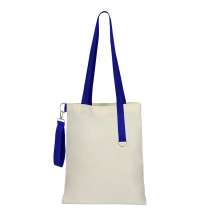 Сумка для покупок White GLOW 325 г/м&sup2; с ремувкой, синяя/синяя