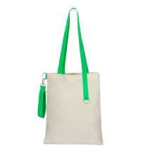 Сумка для покупок White GLOW 325 г/м&sup2; с ремувкой, зелёная/зелёная