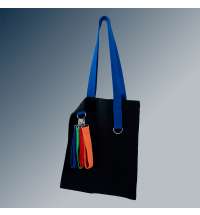 Сумка для покупок Black GLOW 325 г/м&sup2; с ремувкой, синяя/синяя