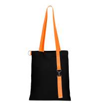 Сумка для покупок Black GLOW 325 г/м&sup2; с ремувкой, оранжевая/оранжевая