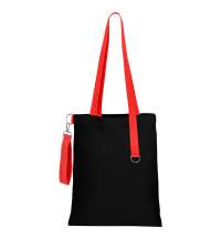Сумка для покупок Black GLOW 325 г/м&sup2; с ремувкой, красная/красная
