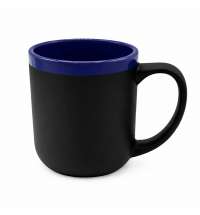 Кружка Barrel, софт-тач, чёрно-синяя