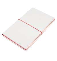 Набор подарочный SILENT-ZONE: бизнес-блокнот, ручка, наушники, коробка, стружка, бело-красный