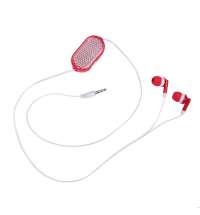 Набор подарочный SILENT-ZONE: бизнес-блокнот, ручка, наушники, коробка, стружка, бело-красный