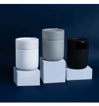 Кружка кермическая Silvia с силиконовой манжетой, белая-чёрная