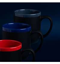 Кружка Barrel, софт-тач, чёрно-красная