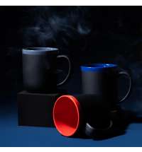 Кружка Barrel, софт-тач, чёрно-красная