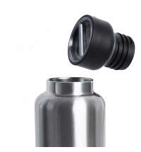 Термос Hike c ланьярдом и манжетой, серебристый-белый