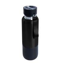 Термос Hike c ланьярдом и манжетой, чёрный