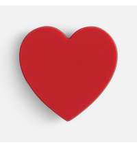 Джибитс из ПВХ &laquo;Сердце&raquo;, красный