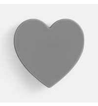 Джибитс из ПВХ &laquo;Сердце&raquo;, серый