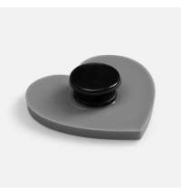 Джибитс из ПВХ &laquo;Сердце&raquo;, серый