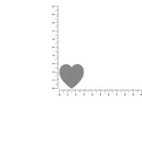 Джибитс из ПВХ &laquo;Сердце&raquo;, серый