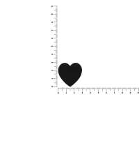 Джибитс из ПВХ &laquo;Сердце&raquo;, черный