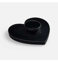 Джибитс из ПВХ &laquo;Сердце&raquo;, черный