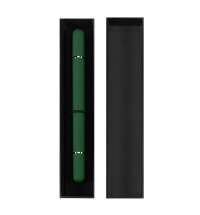 Ручка шариковая + карандаш вечный 2 в 1 soft, зеленый, металл, софт-покрытие, в футляре