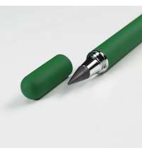 Ручка шариковая + карандаш вечный 2 в 1 soft, зеленый, металл, софт-покрытие, в футляре