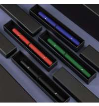 Ручка шариковая + карандаш вечный 2 в 1 soft, зеленый, металл, софт-покрытие, в футляре